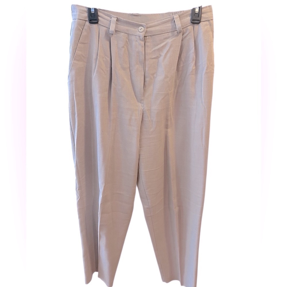 Vintage Tan Casual Straight Leg Pants by Requirements.  Size = 12.